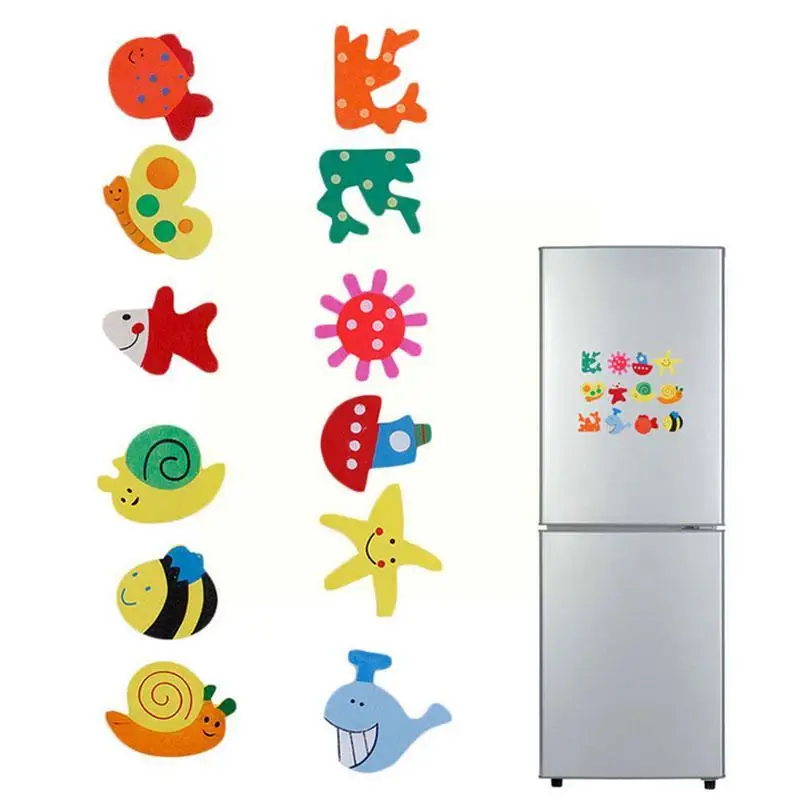 

Random Color Cute Fridge Magnet Wooden Cartoon Shape Educational Toys for Baby Kids Home Decor L9P6