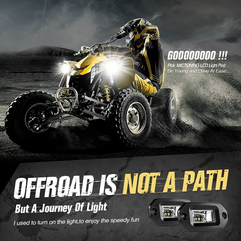 

2Pcs Work Light Bar Led 4X4 Offroad 10-30V Car Accesorios Motorcycle Flood Bulb 20W 6000K White Auto Fog Lamp Atv Driving Light