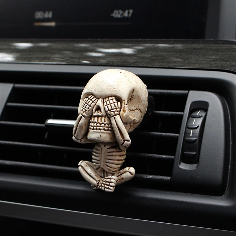 

Car Ghost Head Three-piece Car Interior Aromatherapy Creative Resin Decoration Car Air Outlet Resin Decoration