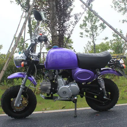 100cc одиночный цилиндр 80 км/ч топлива Ретро Скутер Досуг место автомобиль дети внедорожные взрослых бензин Высокая гонка двухколесный - Цвет: Розовый