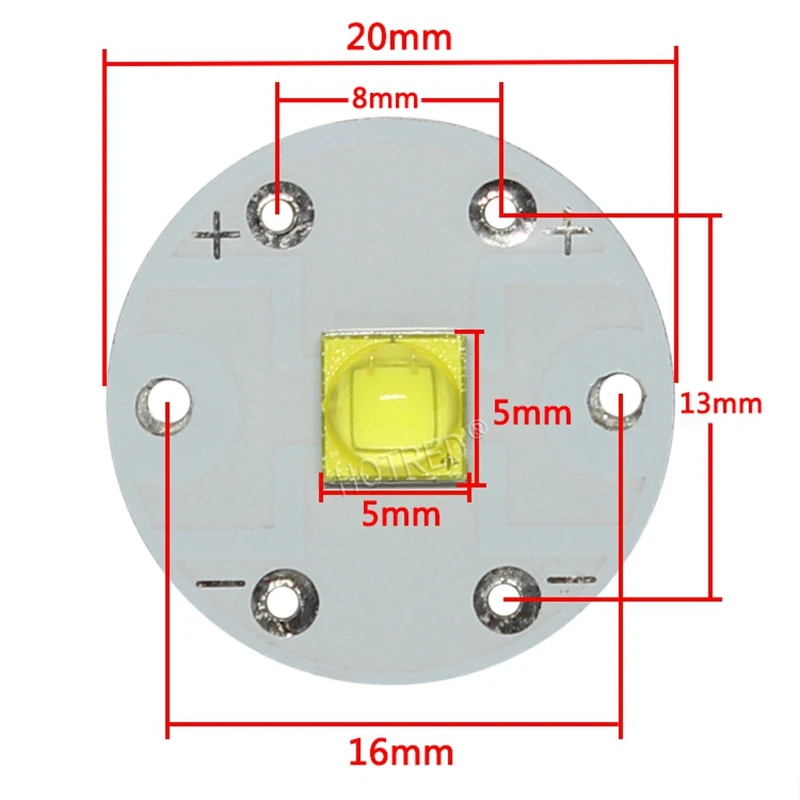 Светодиодная лампа XML3 CREE XLamp цвет холодный белый 17 Вт SMD5050 Диод излучателя для