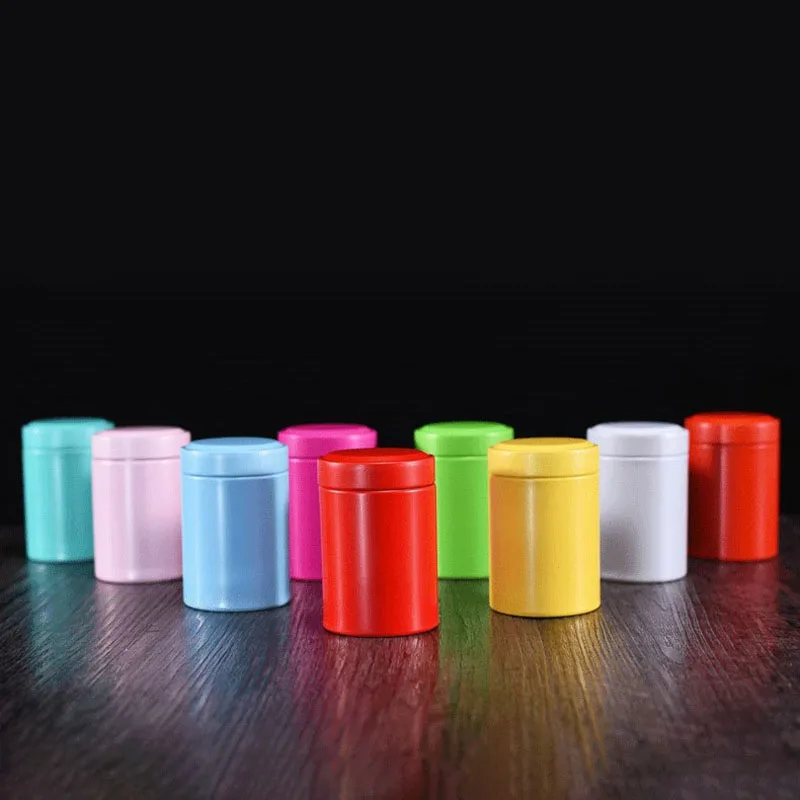 50 г круглая герметичная металлическая банка для чая кофе специй уличная