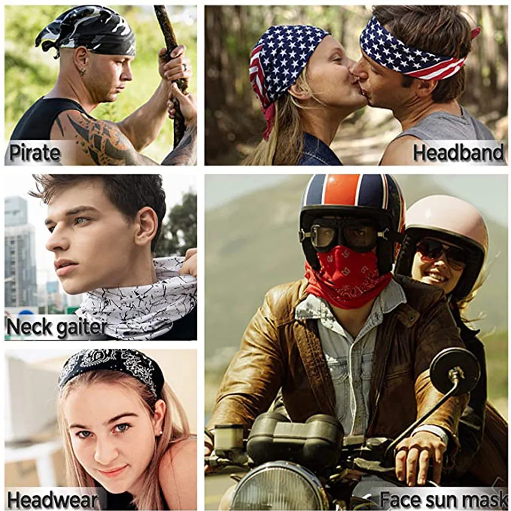 

Seamless 3D Print Neck Magic Scarves Ear Cover Face Shield Tube Scarf Bandana Face Shield Headband Scarf Neck Tube Fashipping