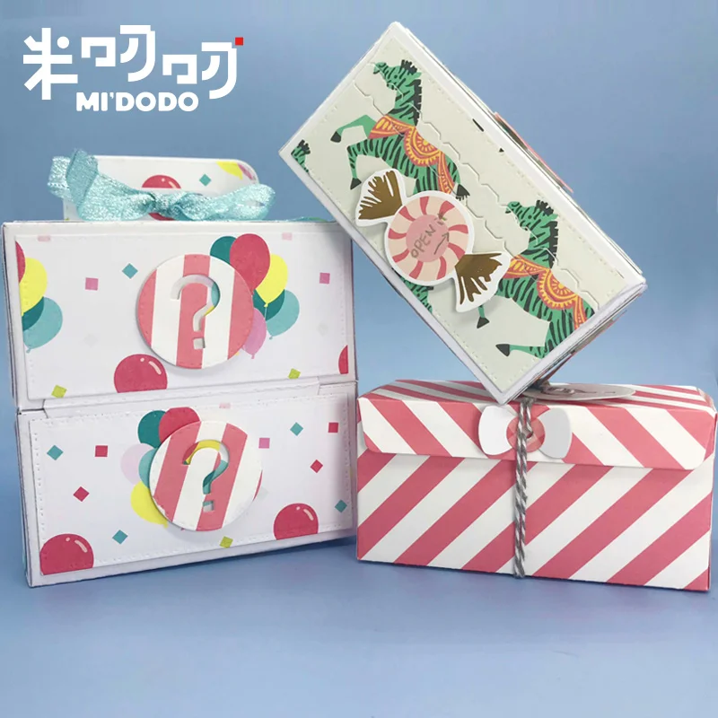 Mystery Prize Cutting Dies M Размер 2020 для скрапбукинга подарок сюрприз Подарочная коробка