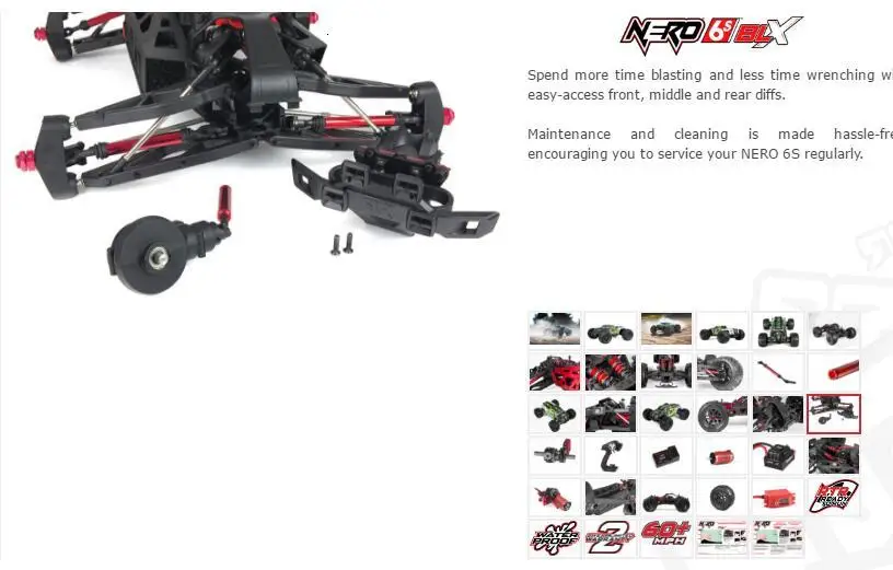 Arrma Nero 6s бесщеточный водонепроницаемый blx 1/8 RTR scale 150A ESC 4wd monster truck-без дифференциального замка версия