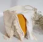 Детское одеяло, пеленка из муслина для новорожденных, хлопковое Марлевое одеяло с кисточками, детское постельное одеяло