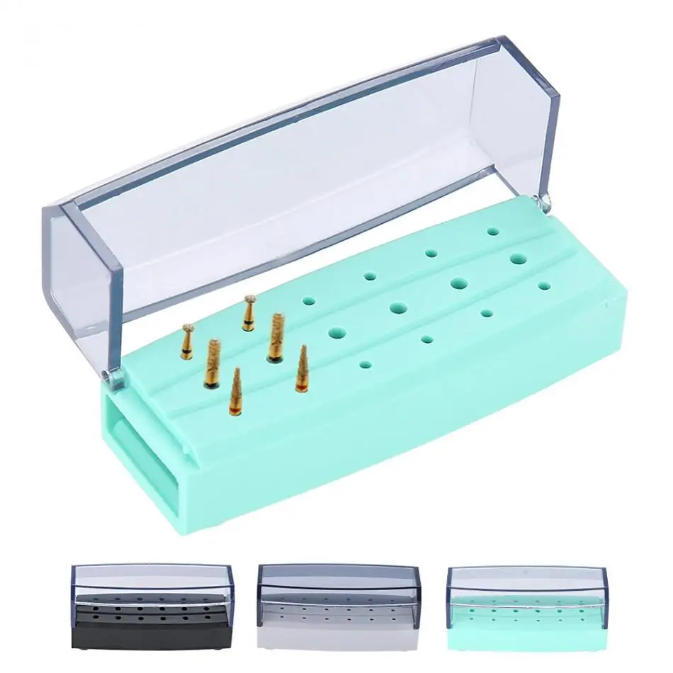 18 Holes Disinfection Box Case Dental Bur Burs Block Autoclavable Dentist Tool Dentist Instrument Dental Case Holder Oral Tool