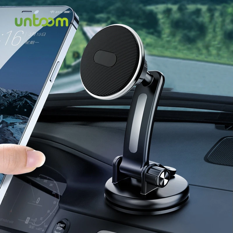 

Untoom Magnetic Car Phone Holder Universal Magnet Dashboard Cellphone Mount in Car Mobile Phone Stand GPS Support For iPhone 13