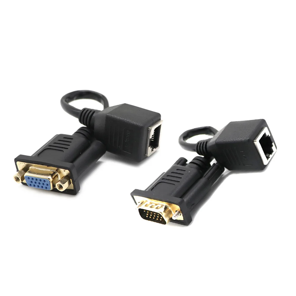 

VGA to network port 0.15m VGA to RJ45 adapter cable to transmit VGA signal through network cable