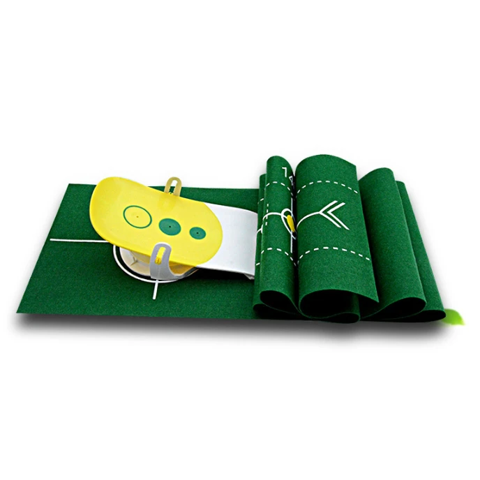 Портативный свернутый точный тренажер для гольф-клуба зеленый коврик тренировок