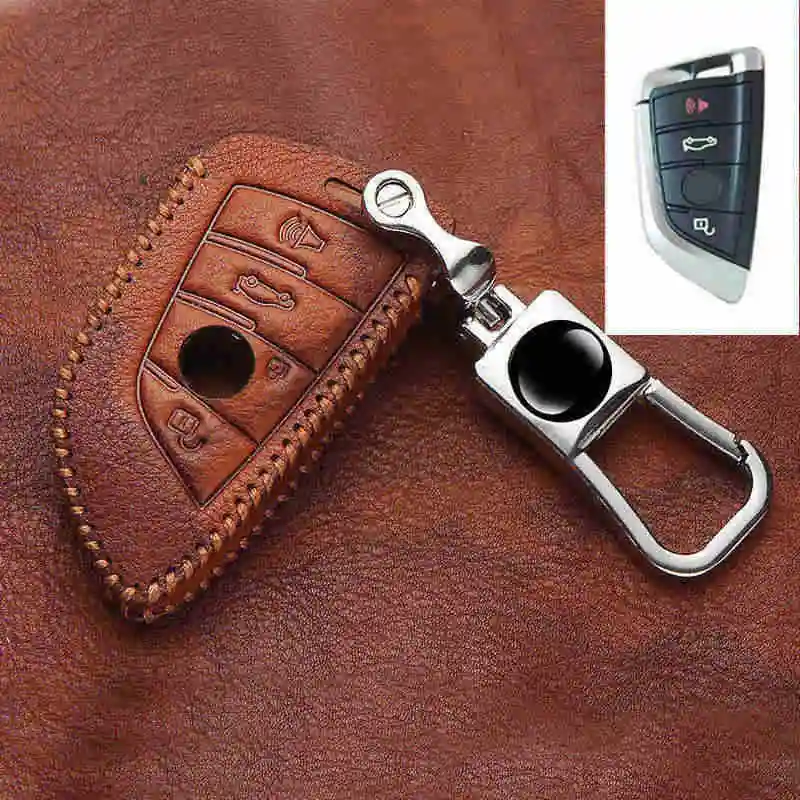 Чехол для автомобильного ключа из натуральной кожи BMW F30 E90 E88 E86 E93 E87F10 F15 M3 M1 2 3 5 Series