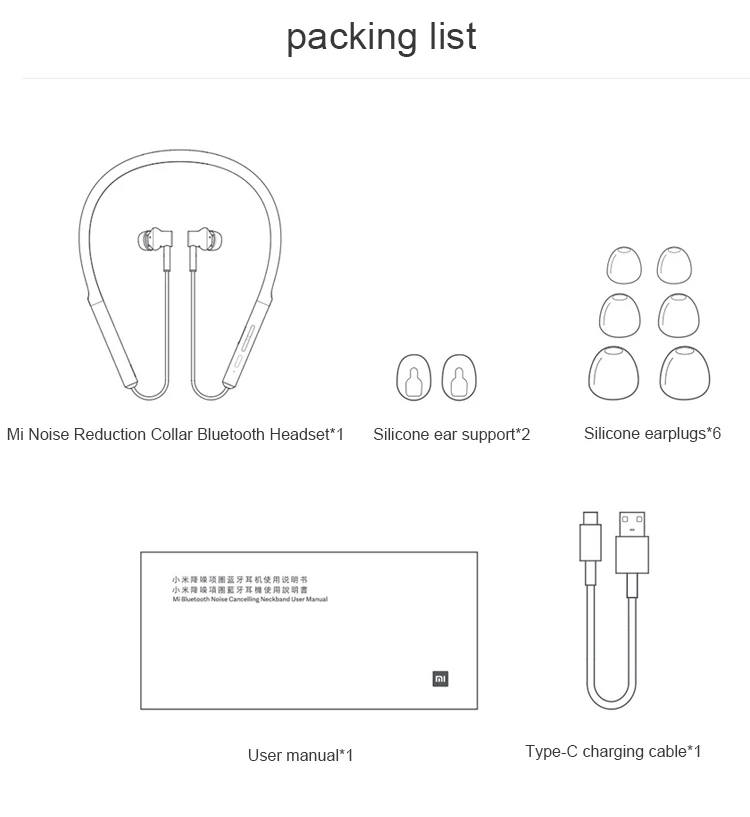 Оригинальный ошейник Xiaomi с шумоподавлением Беспроводная Bluetooth-гарнитура