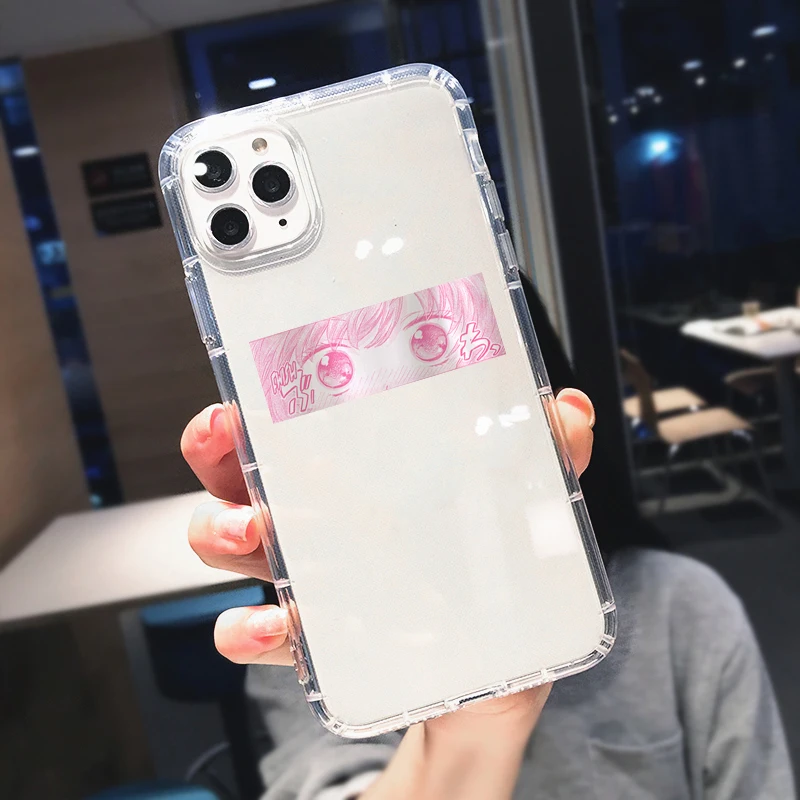 zuidid hot pink manga cute japan anime kawaii girl phone case for iphone 12 11 pro xs max 13 8 7 6plus x xr soft tpu cover bag free global shipping