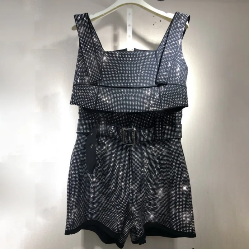 LANMREM, новинка года, летние шорты, топ без рукавов+ прямые короткие шорты с ремнем, модные штаны, комплект, YG72001