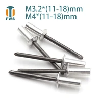 10 pcs m3 2m4 din en iso 15973 gb t 12615 1 aluminum steel closed end blind rivets with break pull mandrel protruding head
