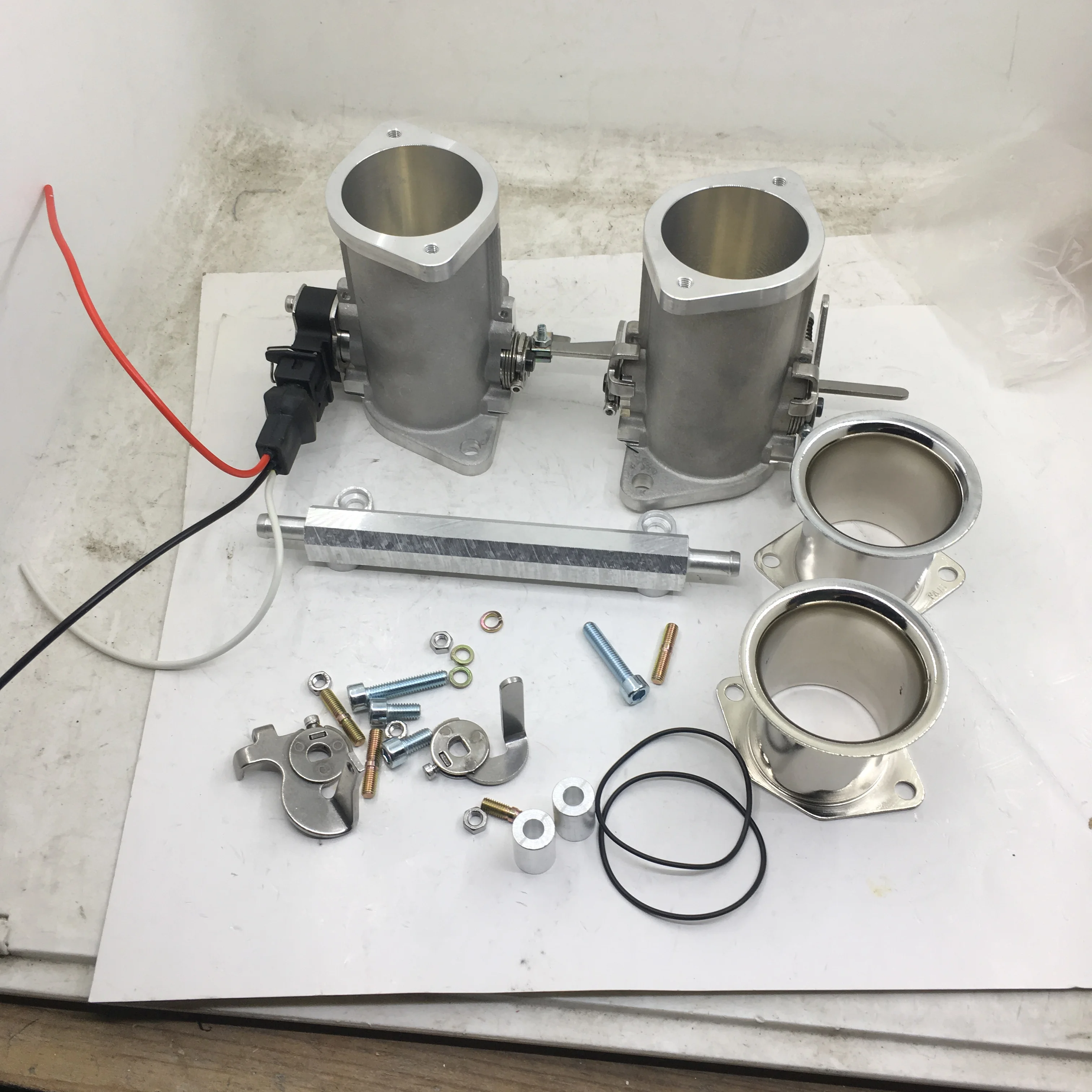 

SherryBerg FAJS throttle bodies INJECTION 50IDA 50mm IDA EFI Weber FOR audi vw bmw Gemini Escort Datsun w air horns TPS & cable