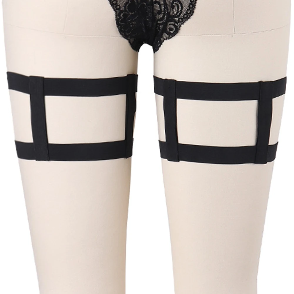 Черные Безразмерные подвязки с заклепками в форме сердца пастельные рандезные