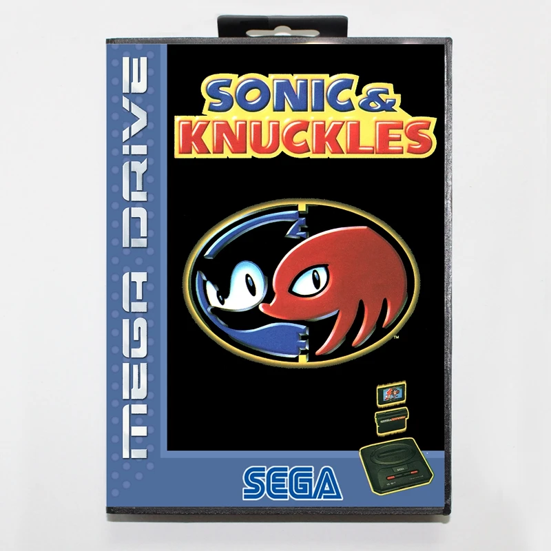 Sega MD игровая карта-Sonic &amp Knuckle с коробкой для MegaDrive видео консоль 16 бит карта |