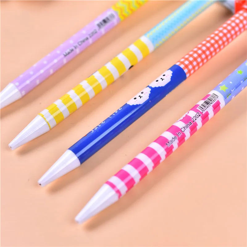 

60 pcs/lot Cartoon Bear Mechanical Pencil Cute Student Automatic Pen For Kid School Office Supply