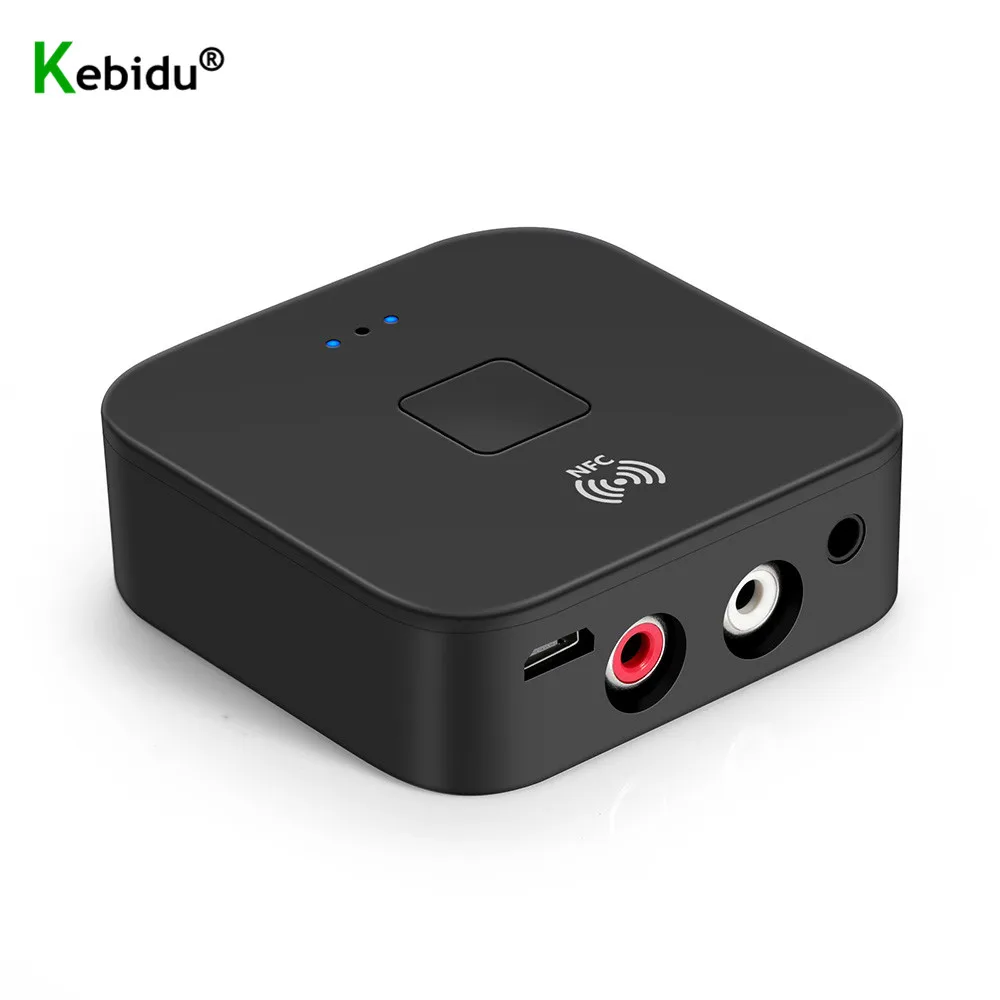 KEBIDU Bluetooth 5.0 Receiver Support NFC RCA 3.5mm AUX HiFi Wireless Adapter Stream Music For Speakers Headphone Car Kit | Электроника
