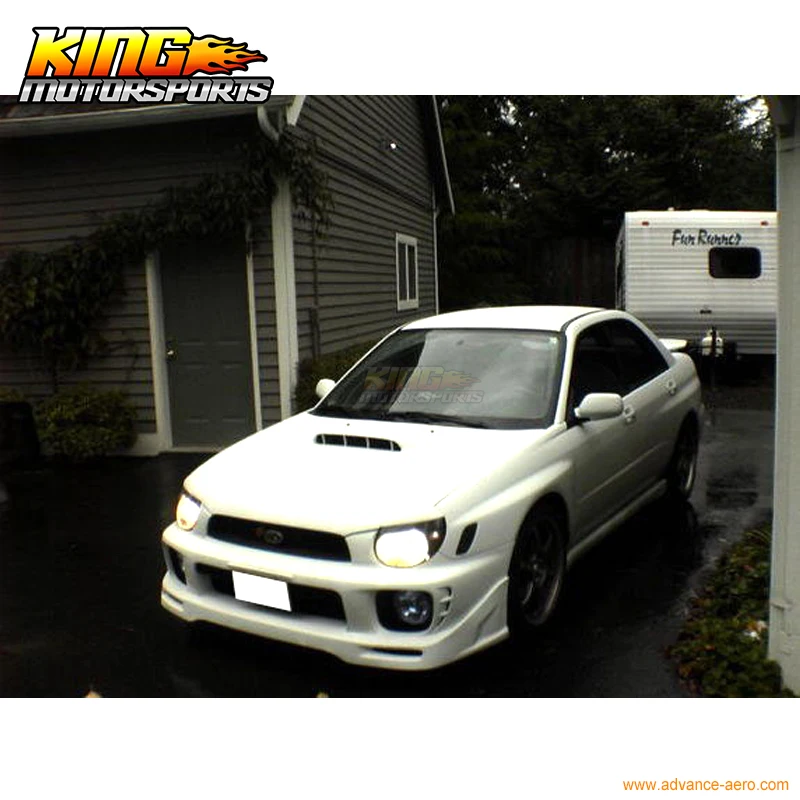 Fit For 2002-2003 Subaru Impreza WRX STI Front Bumper Lip Unpainted - PU Global Free Shipping Worldwide | Автомобили и мотоциклы