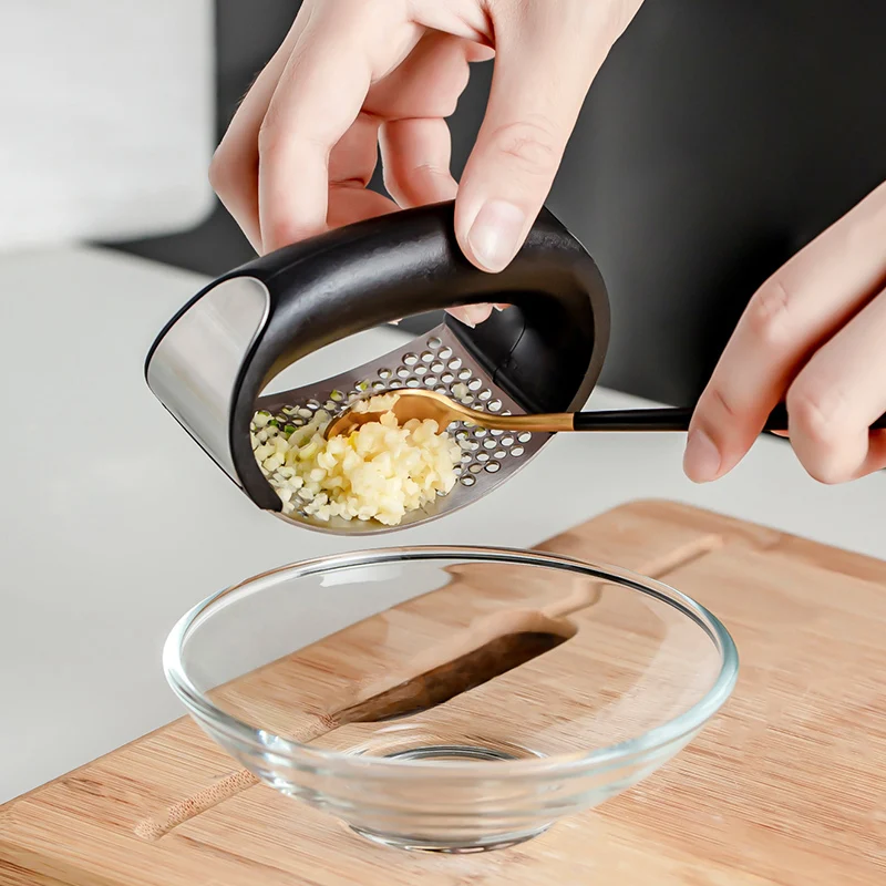 Нержавеющая сталь чесночный пресс чеснок овощечистка ручная дробилка чеснока