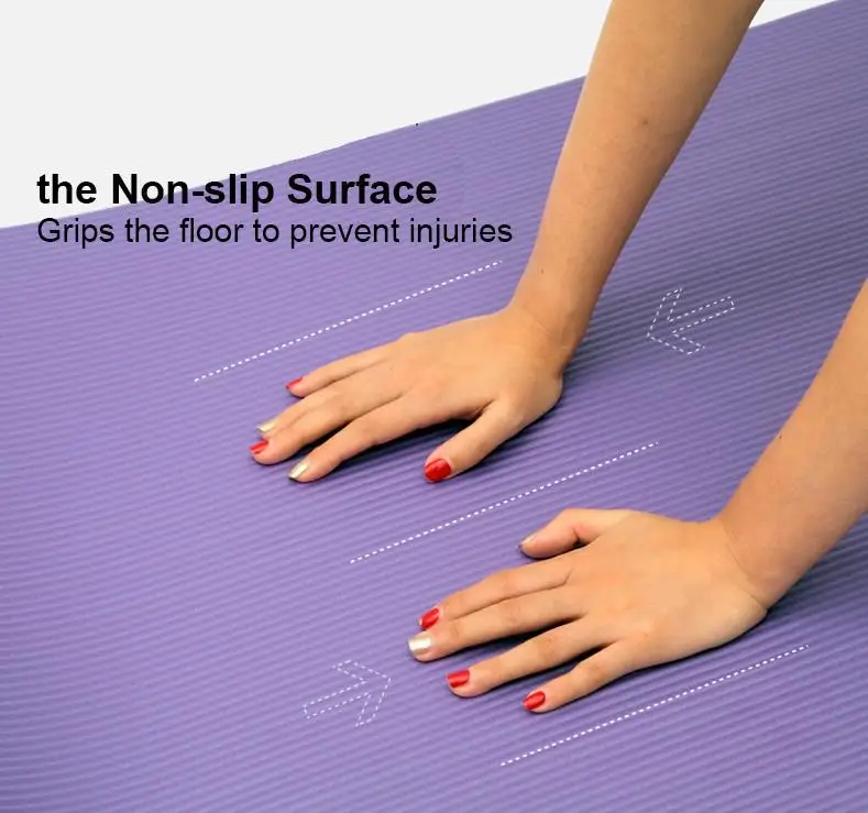

Yoga Mat Non-Slip Sports Fitness Mat Nbr18CM61CM10MM Thick Comfortable Yoga Mat for Exercise, Yoga and Pilates Gymnastics Mat