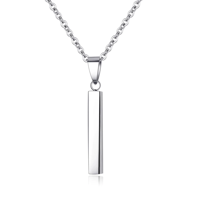 Гладкое прямоугольное рандомное ожерелье из нержавеющей стали|Подвески| |