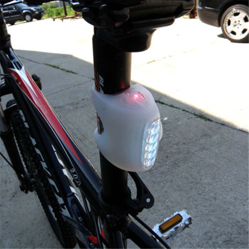 Велосипедная Передняя светильник силиконовые светодиодные головки задние