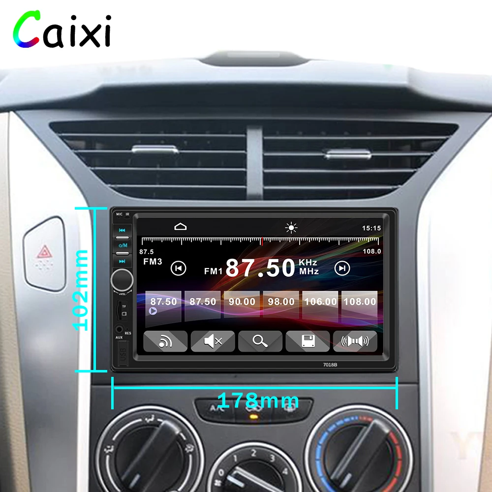 Автомагнитола 2 din с 7 дюймовым HD экраном мультимедийный плеер сенсорным
