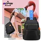 BOPAI женские дорожные сумки, деловой стиль, модный рюкзак Водонепроницаемый OL 14 дюймов студенческий ноутбук большой Ёмкость в школьном, рюкзак с системой анти-вор