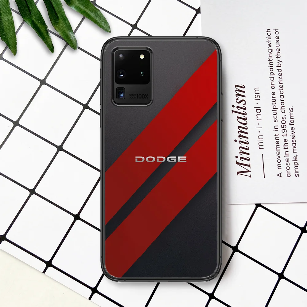 

Luxury Sport Car Dodge Phone Case For Samsung Galaxy Note S 8 9 10 20 Plus E Lite Uitra black Etui Pretty Back Soft Prime