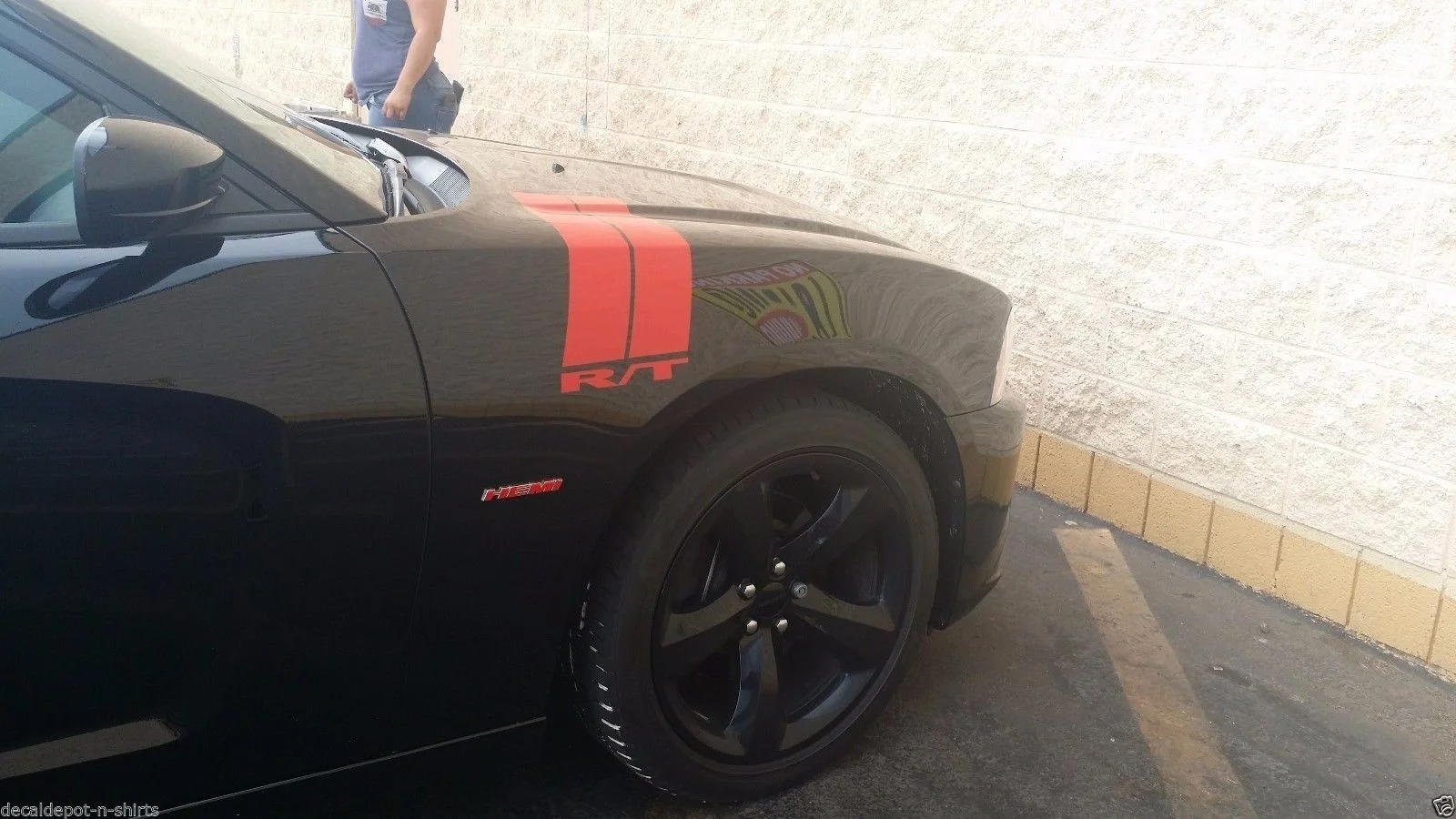 Для x2 Dodge Challenger R/T Hood, Fender, HASH Stripes универсальная графика