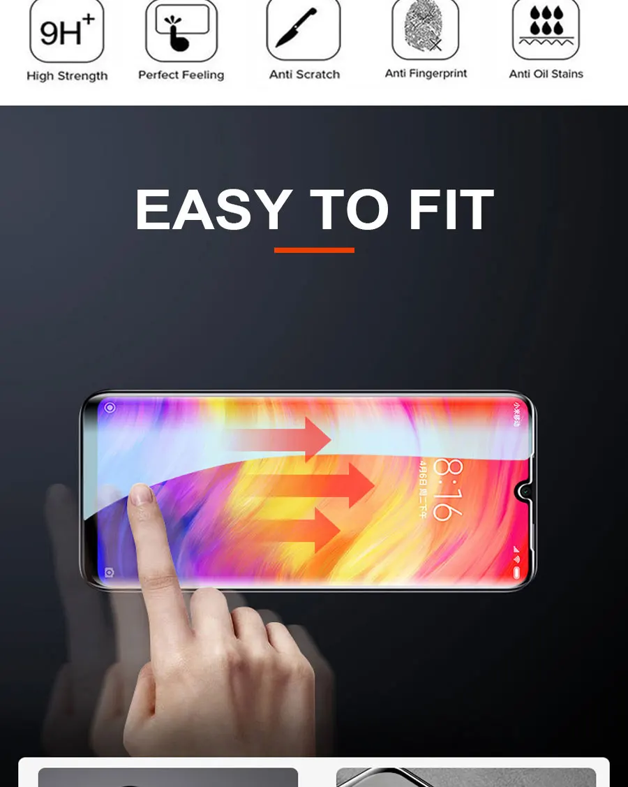 Полный клей покрытие из закаленного стекла для Xiaomi mi 9T Pro mi 9 SE Защитная пленка для экрана для красного mi 7 K20 Pro 7A Note 7 стекло