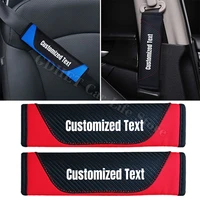 car seat belt covers customized carbon fiber leather seat belt protector car safety seatbelt covers shoulder pads