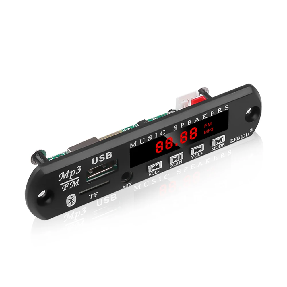 Kebidu MP3 WMA декодер плата DC 12 В 5 в беспроводной Bluetooth аудио модуль MP3-плеер USB FM TF радио для автомобиля MP3 аксессуары новые