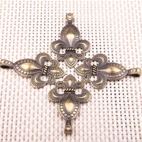 zinc alloy crusader flower anchor shaped metal pendant charms for jewelry making handmade diy necklace and bracelet accessories