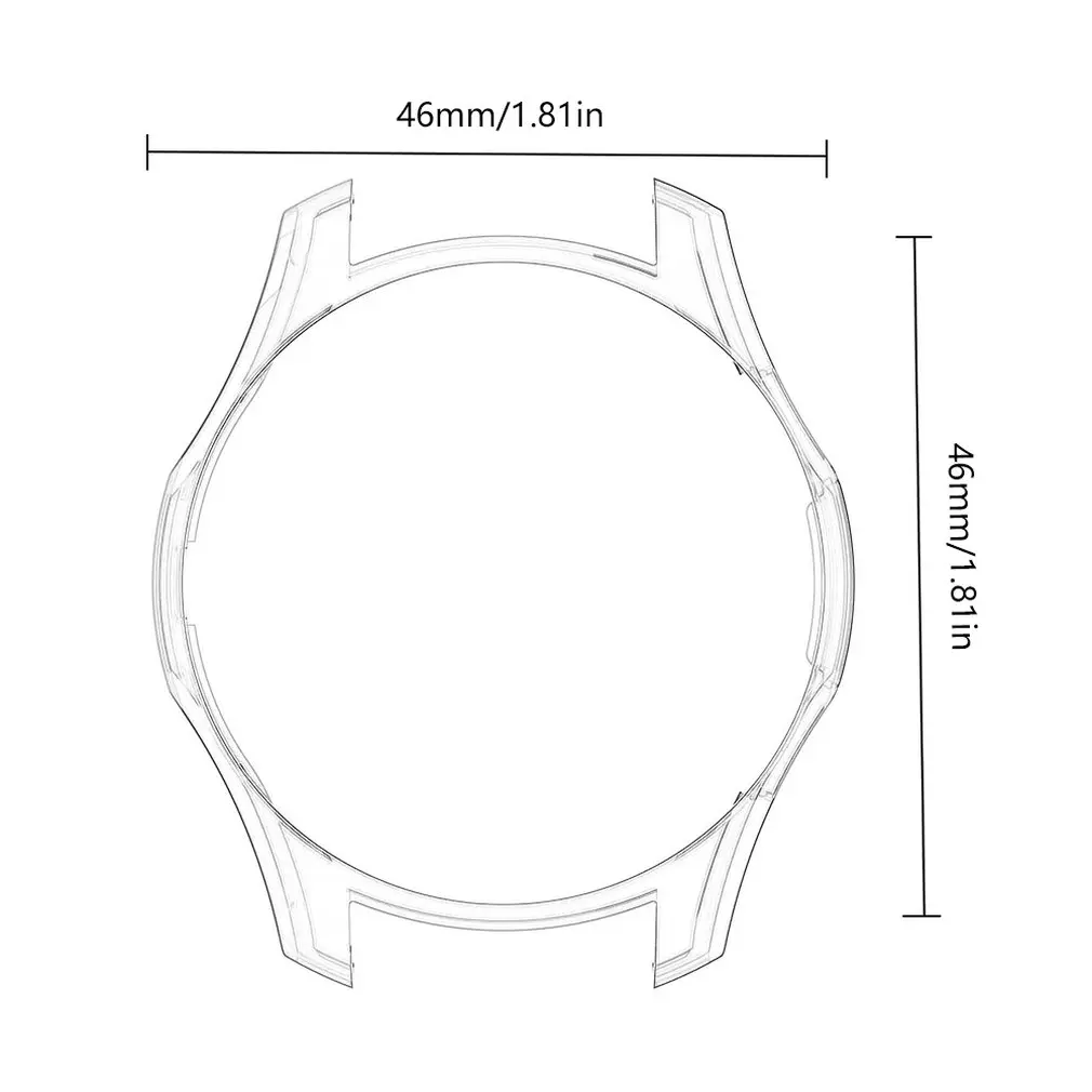 Подходит для samsung Galaxy Watch 42 мм Защитная крышка прозрачная крышка Pc материал