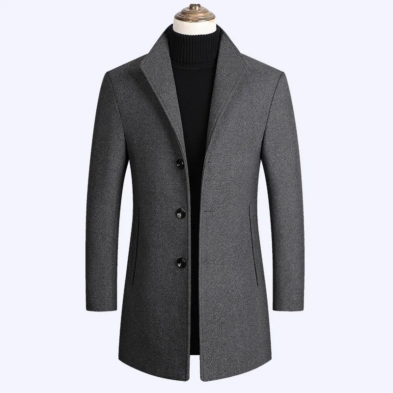 

Fashion plus size men's jacket trench coat