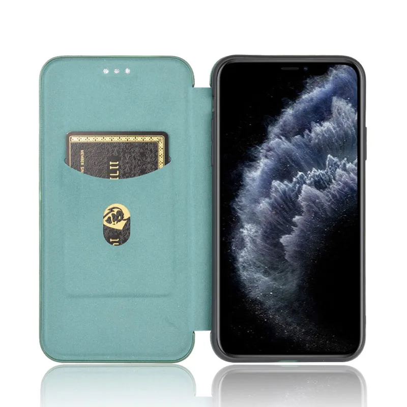 Чехол книжка из углеродного волокна с подставкой для Kyocera Basio 4 KYV47 KYV 47 Digno BX чехол