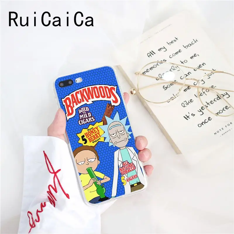 Ruicaica rick and morty backwoods сигары силиконовый чехол для телефона iPhone X XS MAX 6 6s 7 7plus 8 8Plus 5 5S SE XR 10