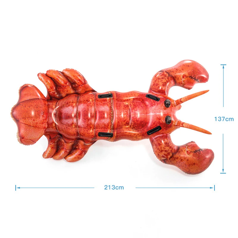 

83.9*54INCH Lobster Inflatable Child Ride on Float Seat Raft PVC Summer Pool Floats Fun Party