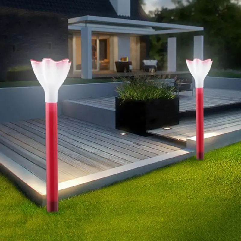 Солнечный светодиодный водонепроницаемый IP65 лужайка цветок лампа наушник