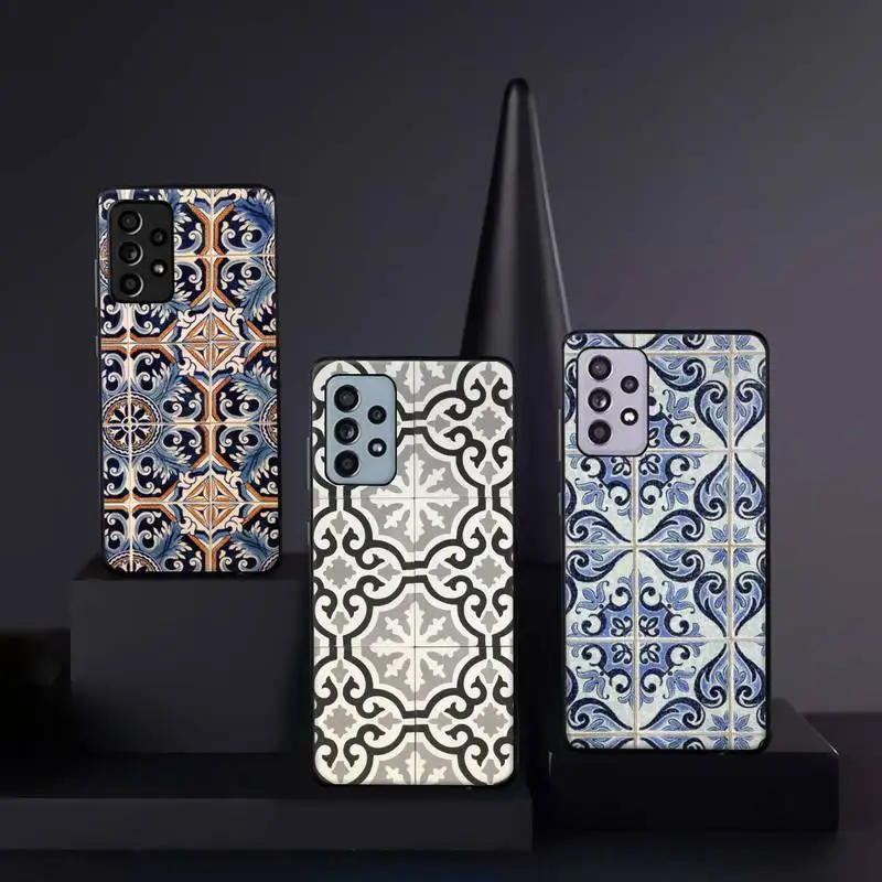 

Moroccan Tile colorful pattern Phone Case For Samsung galaxy A S note 10 12 20 32 40 50 51 52 70 71 72 21 fe s ultra plus