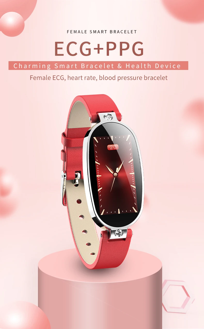 TKYUAN B79 Смарт-часы для женщин PPG+ ECG Дамский умный Браслет монитор сердечного ритма кровяное давление напоминание о звонке умный Браслет