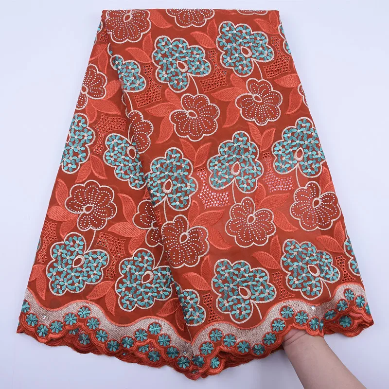 Оранжевая швейцарская вуаль кружева в Швейцарии высокое качество африканская