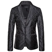 mens formal wear casual wedding suit british style printed banquet dress large size blazer