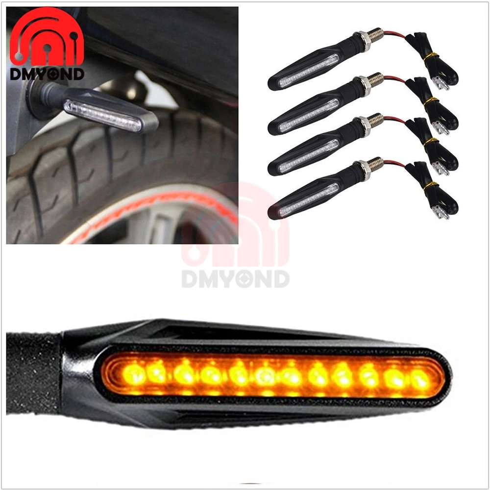 2 шт./лот линейный светодиодный задний фонарь для мотоцикла поворотный сигнал