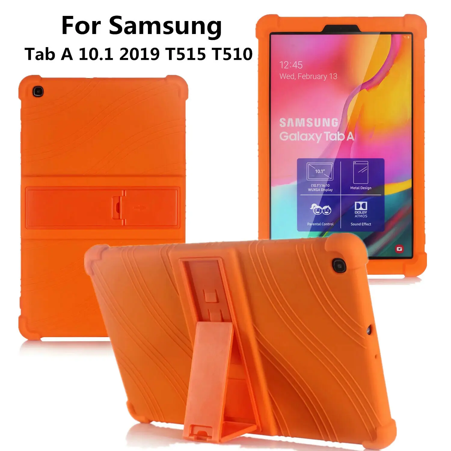 Мягкий силиконовый резиновый чехол с подставкой для Samsung Galaxy Tab A 10 1 2019 T510 T515 SM-T510