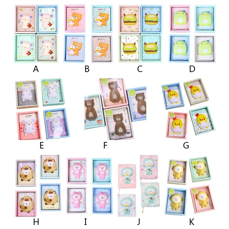 

Slow Rebound Stress Relief Notebook Cute Cartoon Decompression Notepad Diary Book Planner